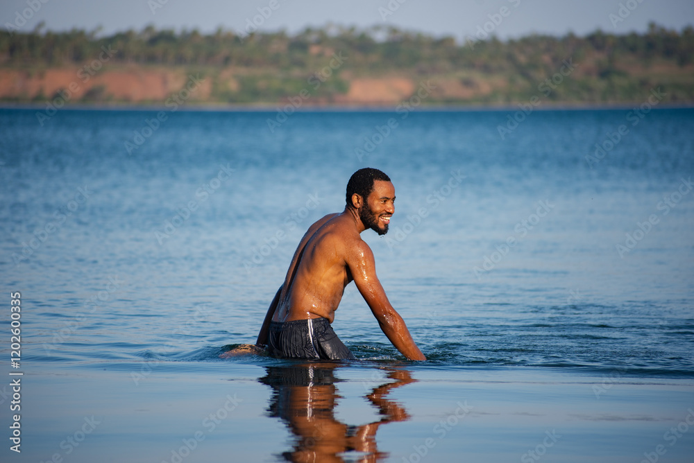Fototapeta premium Banho no lago