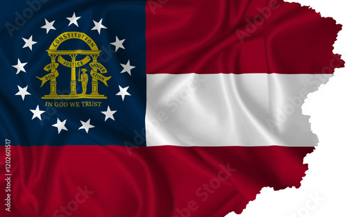 Flag of the State of Georgia vector with torn edges on a transparent background Free Download Flag of the State of Georgia vector with torn edges on a transparent background - GFXLoad