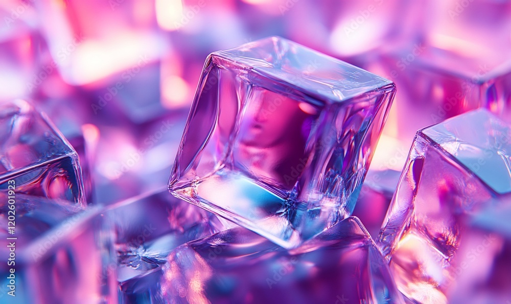 Colorful ice cubes close-up, vibrant background, use stock photo Colorful ice cubes close-up, vibrant background, use stock photo