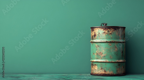 Isolated biofuel tank icon on a flat earthy-green background