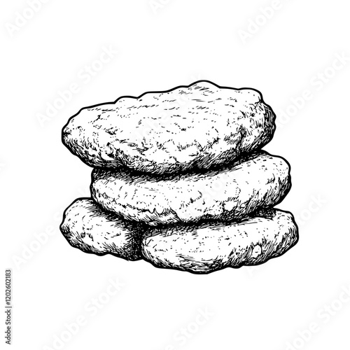 Deliciously stacked biscuits ready to be enjoyed with tea or coffee on a cozy afternoon