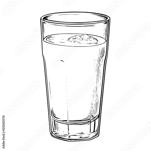 Refreshing glass of water with ice showcasing clarity and simplicity on a warm afternoon