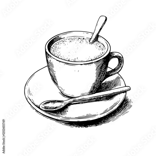Enjoying a peaceful moment with a steaming cup of coffee on a simple white saucer