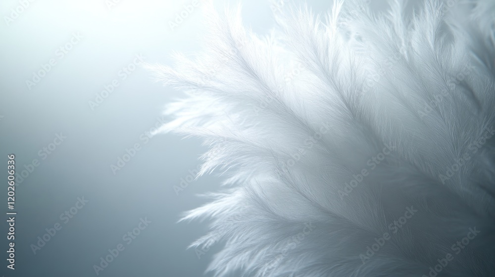 White feathers, soft light, airy background, purity concept White feathers, soft light, airy background, purity concept