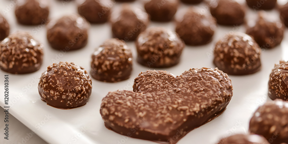 Chocolate Truffles in the Shape of a Heart Chocolate Truffles in the Shape of a Heart