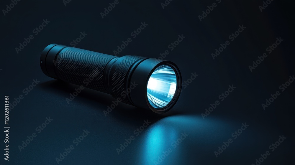Dark background flashlight illuminating Dark background flashlight illuminating