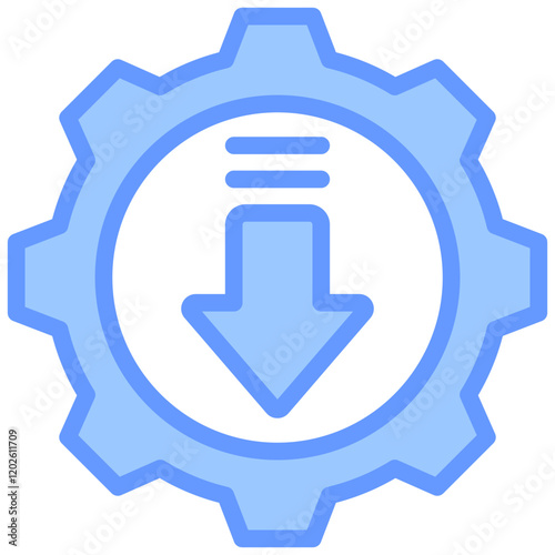 Downgrade Blue Icon