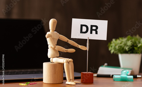 Slika na platnu There is word card with the word DR