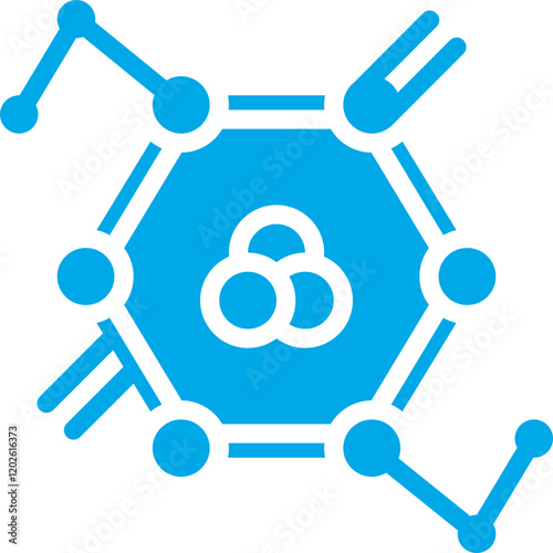 Molecules icon single vector illustration