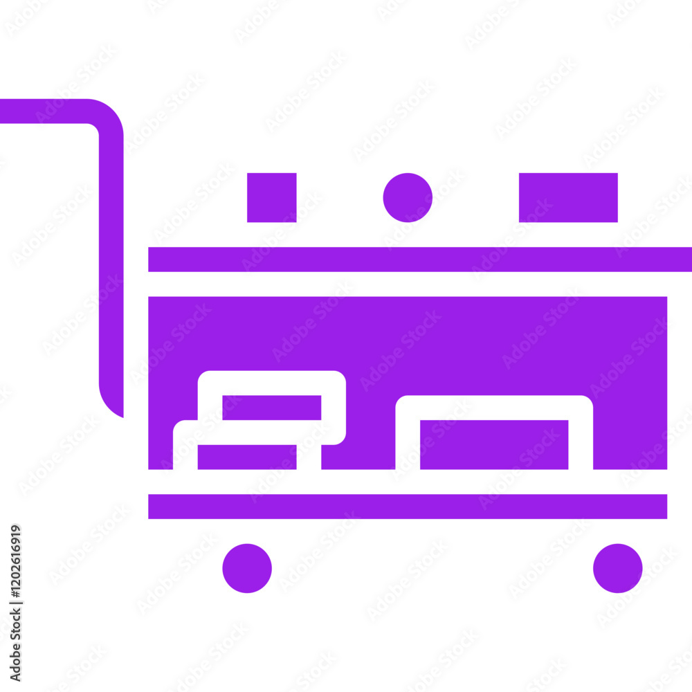 Medical Cart icon single vector illustration Medical Cart icon single vector illustration