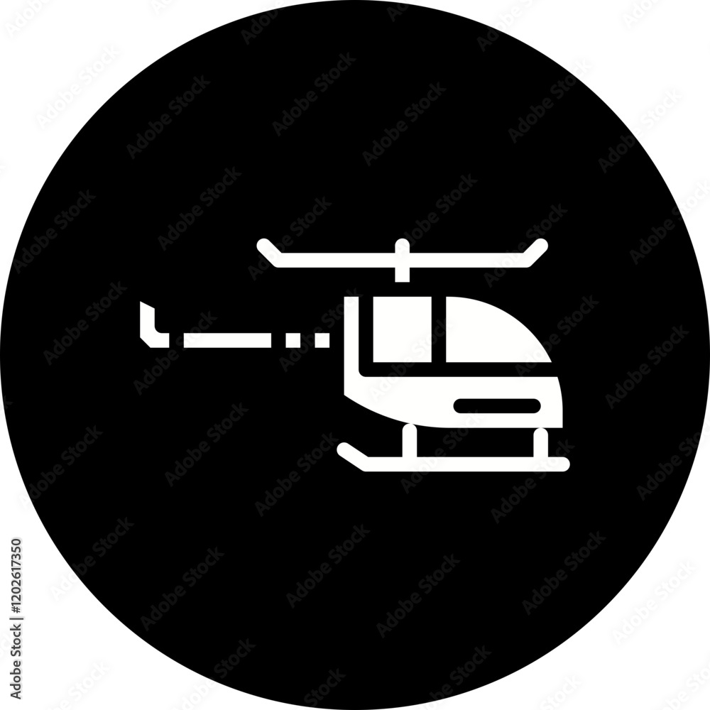 Helicopter icon single vector illustration Helicopter icon single vector illustration