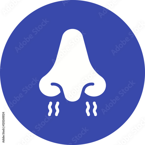 Nose icon single vector illustration