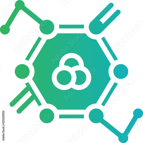 Molecules icon single vector illustration