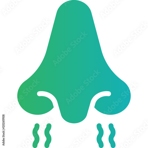 Nose icon single vector illustration