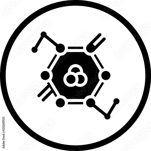 Molecules icon single vector illustration
