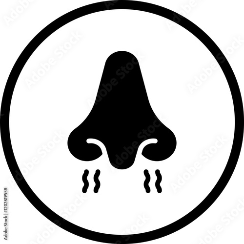Nose icon single vector illustration