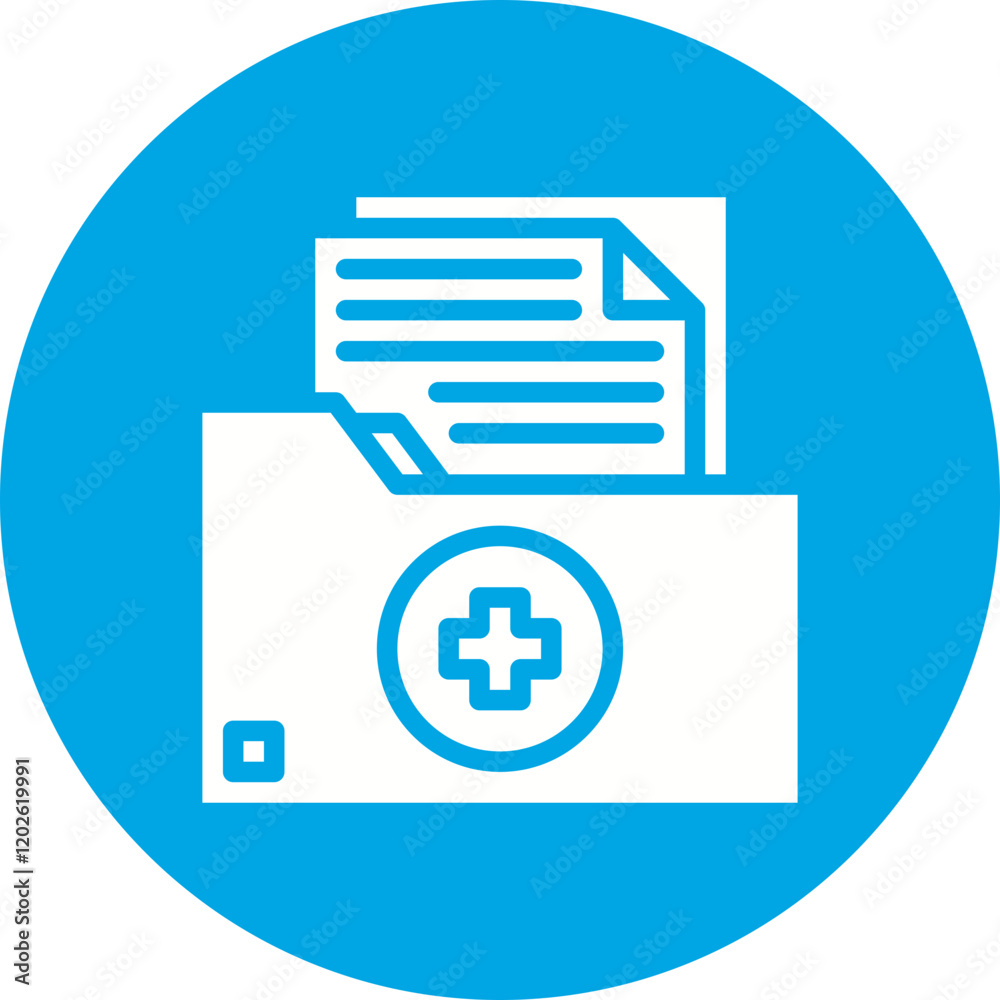 Medical Records icon single vector illustration Medical Records icon single vector illustration