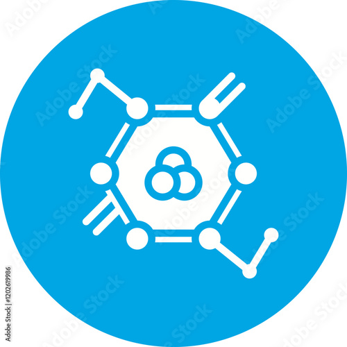 Molecules icon single vector illustration