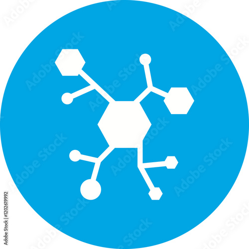 Molecular Structure icon single vector illustration