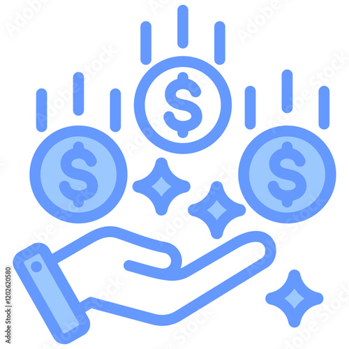 Passive Income Blue Icon