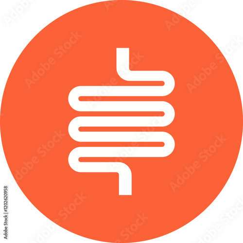 Intestines icon single vector illustration