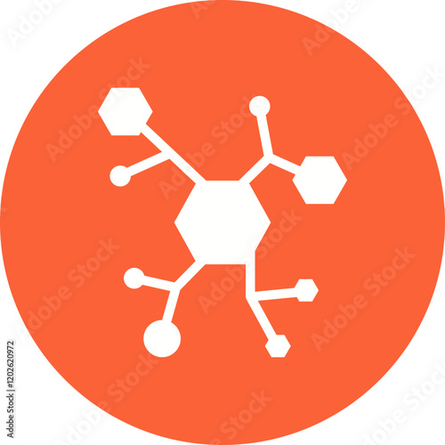 Molecular Structure icon single vector illustration