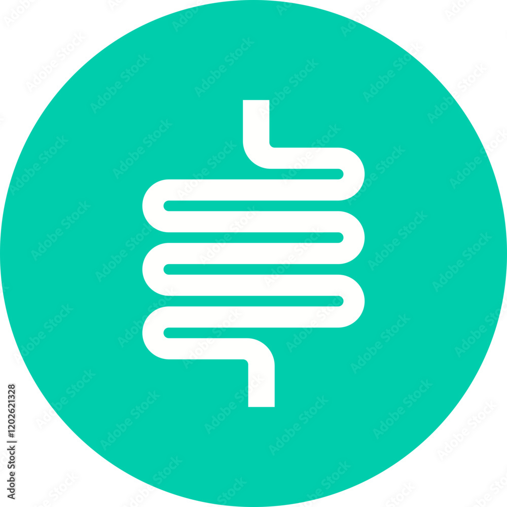 Intestines icon single vector illustration Intestines icon single vector illustration