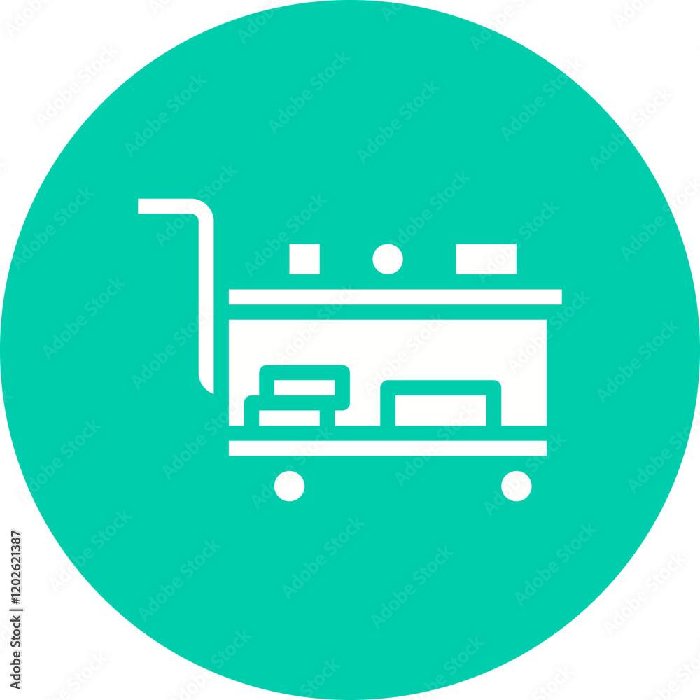 Medical Cart icon single vector illustration Medical Cart icon single vector illustration