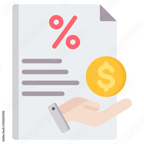 Taxable Income Flat Icon