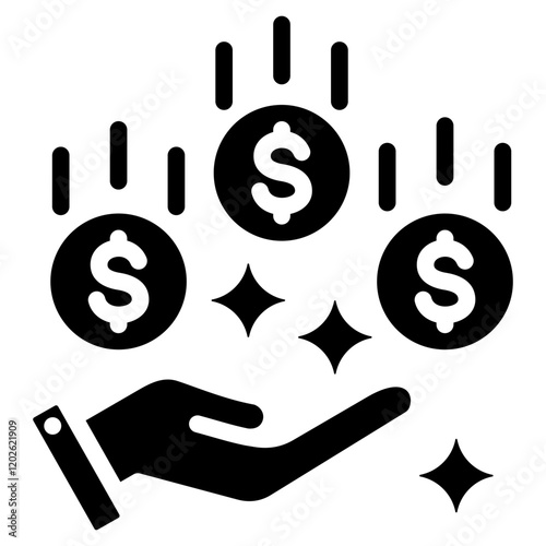 Passive Income Glyph Icon