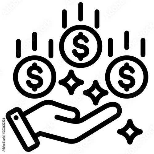 Passive Income Outline Icon