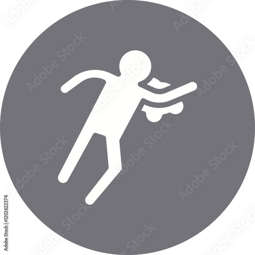 Deadbody Print icon single vector illustration photo