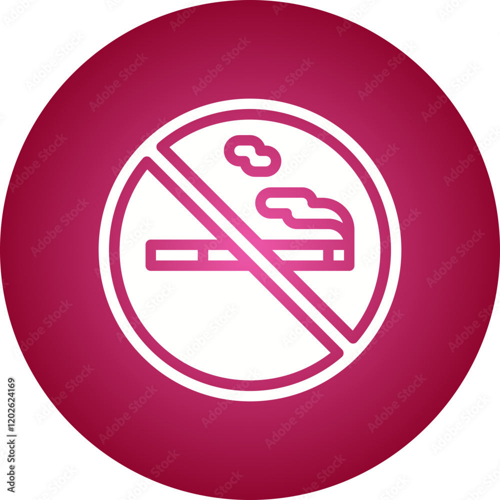No Smoking Sign icon single vector illustration No Smoking Sign icon single vector illustration