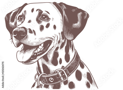 Dalmatian dog vector | dog vector | dog illustration | dog silhouette | dog tattoo | dog engraving | dog drawing