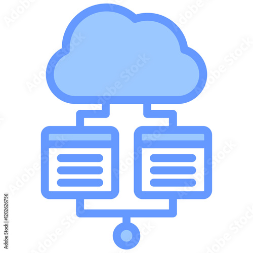 Virtualization Blue Icon