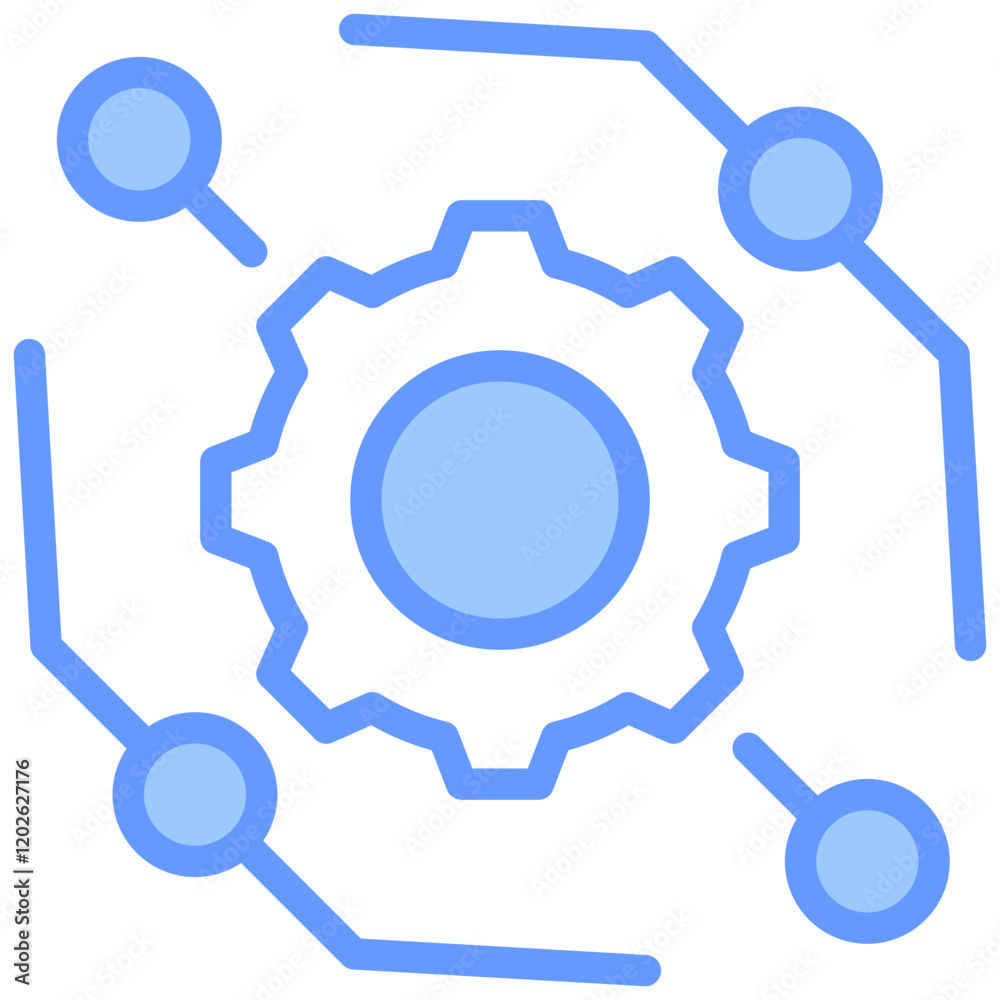 Event Driven Architecture Blue Icon Event Driven Architecture Blue Icon