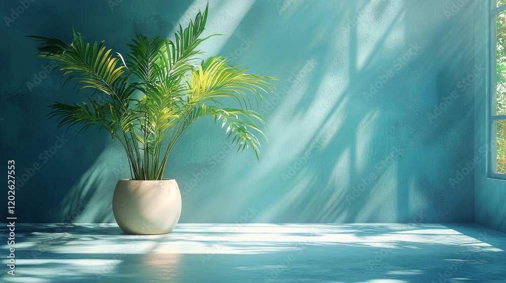 Obraz premium Minimalist potted plant in natural light