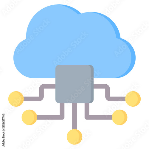 Cloud Computing Flat Icon