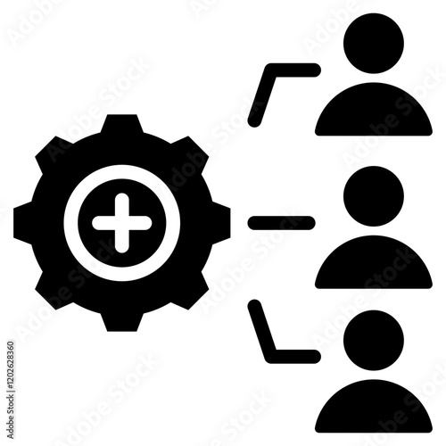 Resource Allocation Glyph Icon