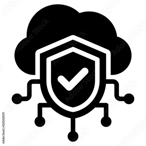 Data Security Glyph Icon