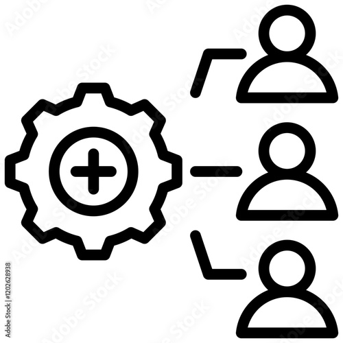 Resource Allocation Outline Icon