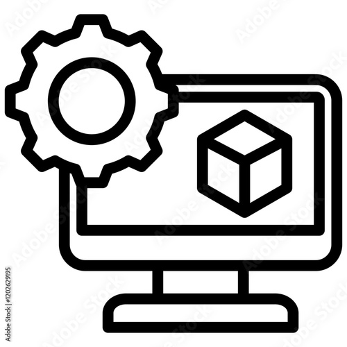 Virtual Machine Outline Icon