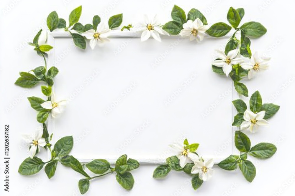 Fototapeta premium paper with flower decoration on the edge for greeting cards or promotional media