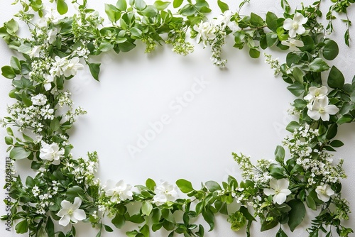 Wallpaper Mural paper with flower decoration on the edge for greeting cards or promotional media Torontodigital.ca