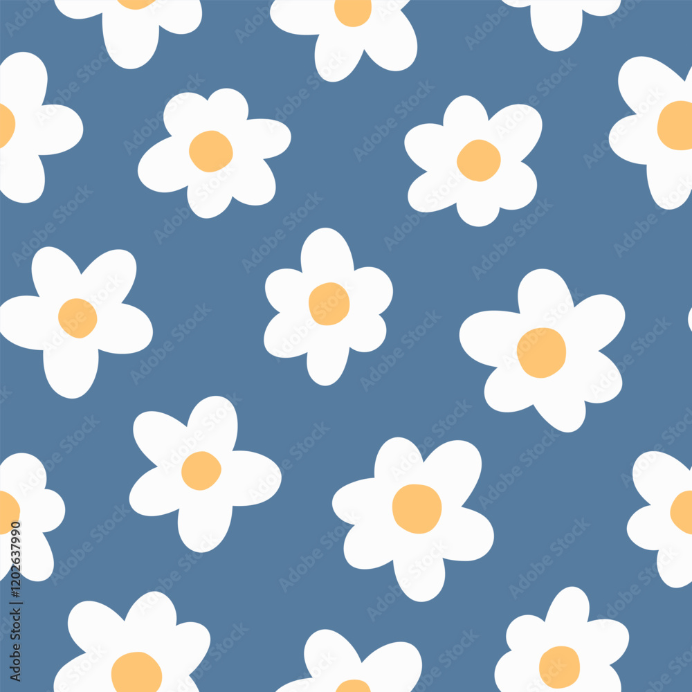 Daisy Pattern Floral Background Daisy Pattern Floral Background