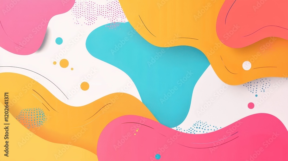 Fototapeta premium statistical report flat design top view formal theme water color vivid