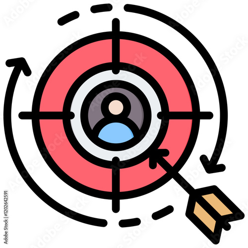 Retargeting Outline Color Icon