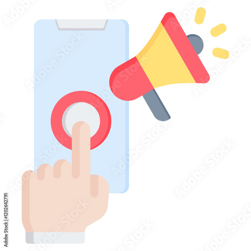 Call To Action Flat Icon