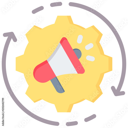 Marketing Automation Flat Icon