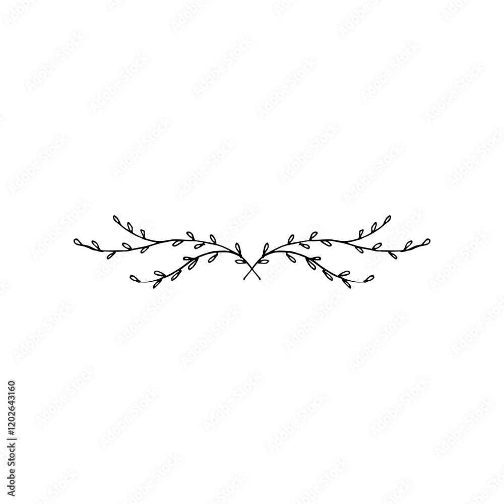Symmetrically arranged leaves for border Symmetrically arranged leaves for border